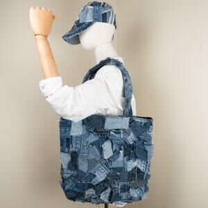 Upcycled reworked carhartt tote bag